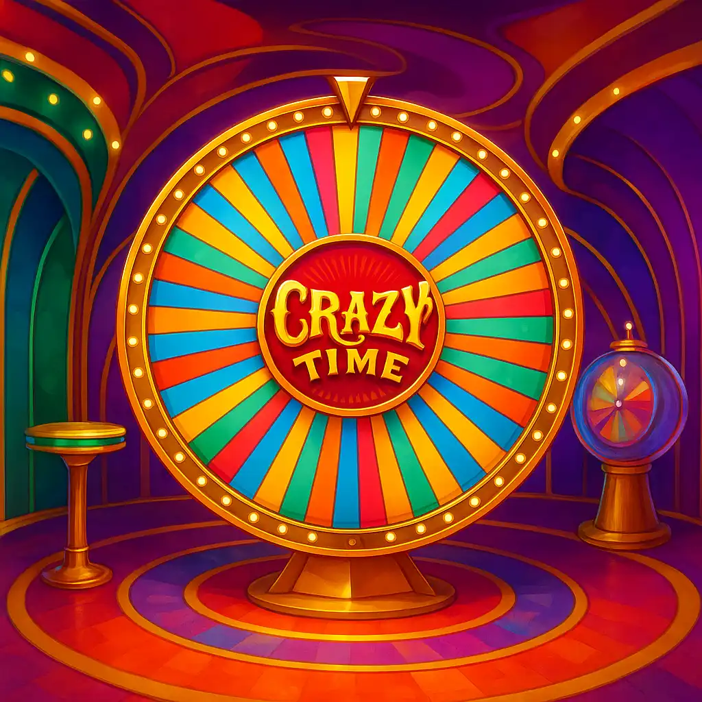 Crazy Time slot game artwork at Betarctica Casino